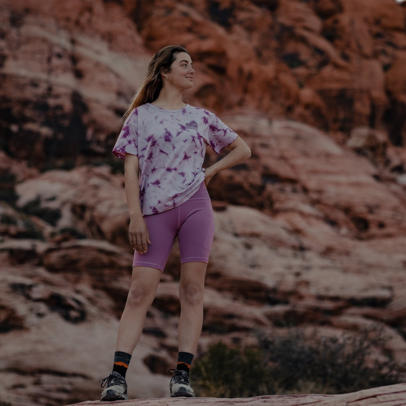 a Wander Relaxed Fit Tee in tie-dye