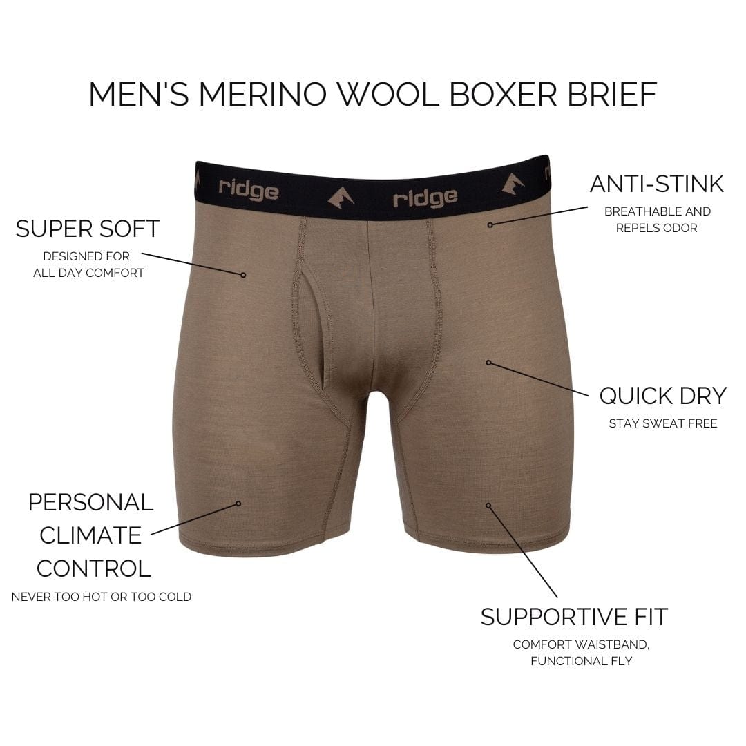 METARINO Merino Wool Mens Underwear Boxer Briefs Soft Comfy Breathable  Moisture